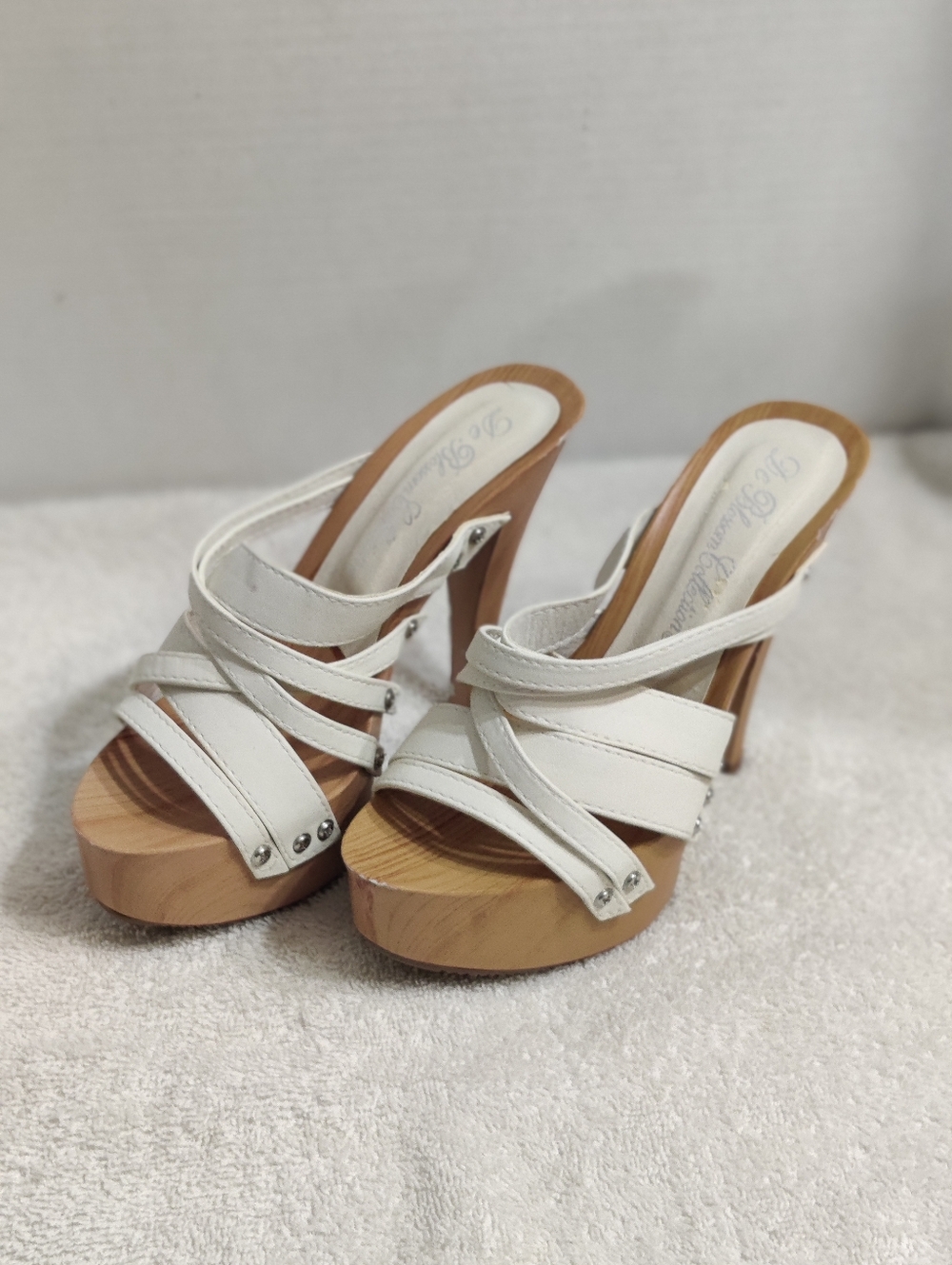 White Strappy Platform High Heel  Sandals - Women By Blossom Collection